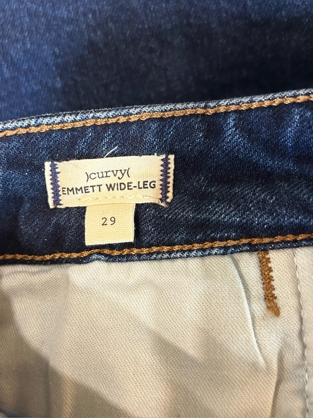Madewell Curvy Emmett Wide Leg Jeans Dark Wash High Rise Size 29 Denim - Picture 8 of 14